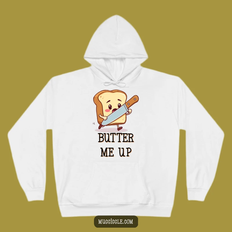 Funny Toast Chase Hoodie - Cozy Cartoon Breakfast Character Sweatshirt