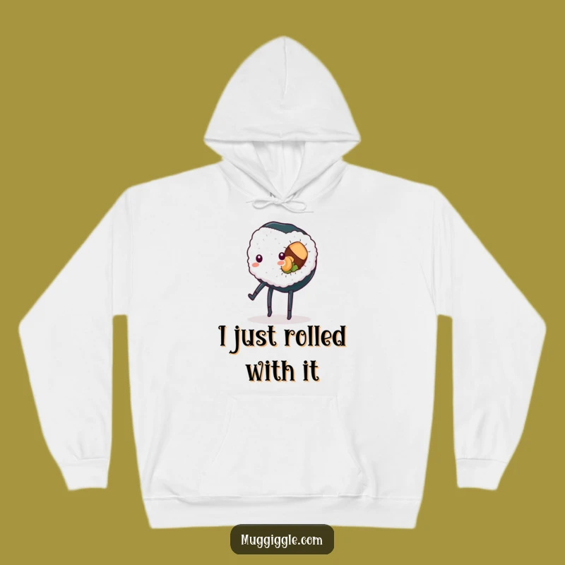 Funny Sushi Roll Cartwheel Hoodie: Cozy and Hilarious Gift for Food Lovers
