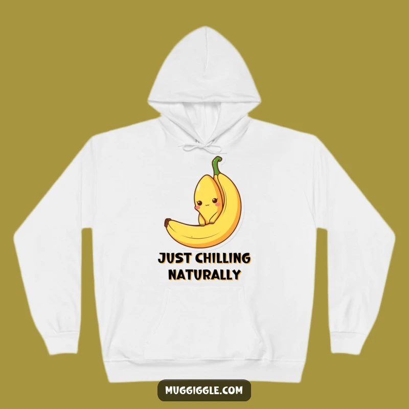 Funny Banana Peel Hoodie: Cozy Curious Character - Warm Fruit Lover Gift