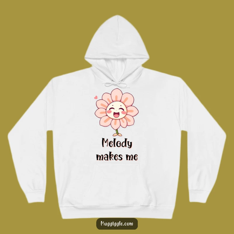 Funny Blooming Hoodie: Singing Flower Laughter Petals Cozy Gift