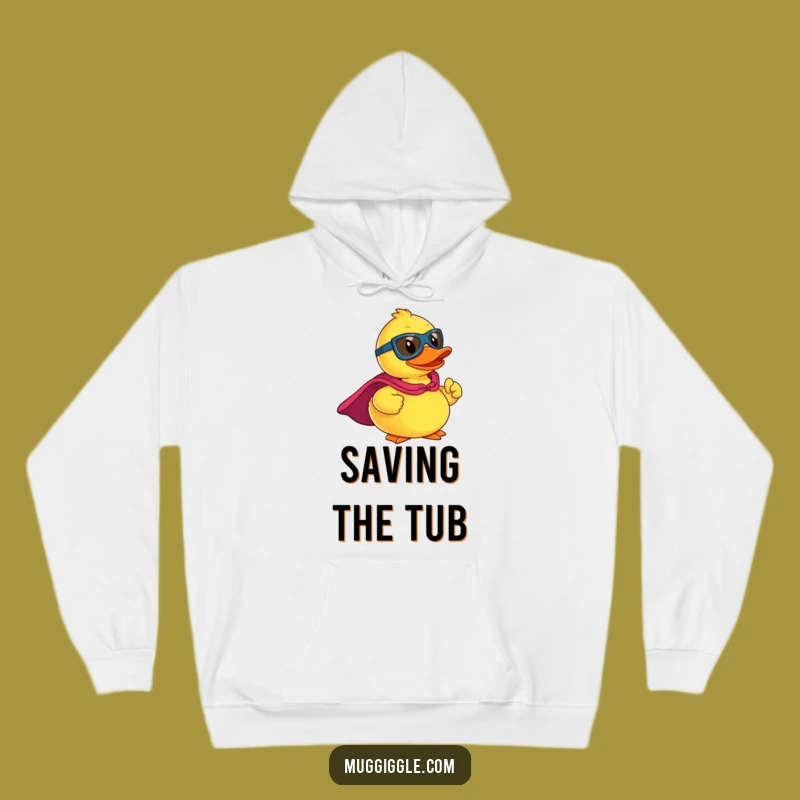 Funny Superhero Rubber Ducky Hoodie: Cozy Heroic Warmth, Ultimate Funny Gift!