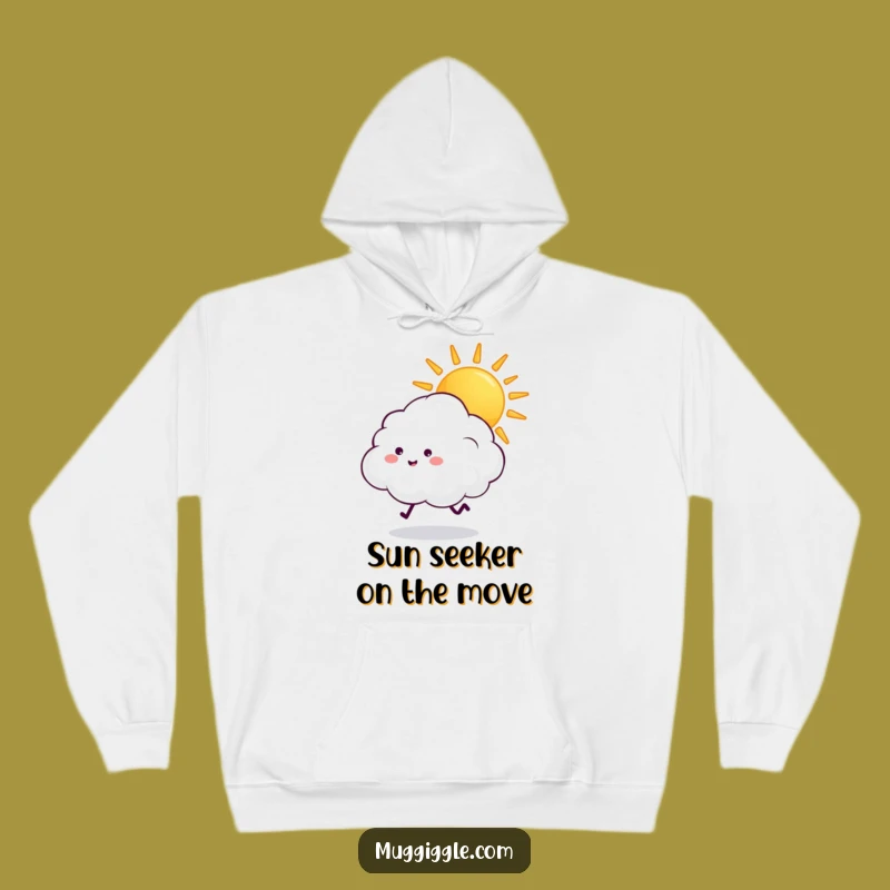 Funny Cloud Hoodie: Cozy Sun Chase Relaxation Gift