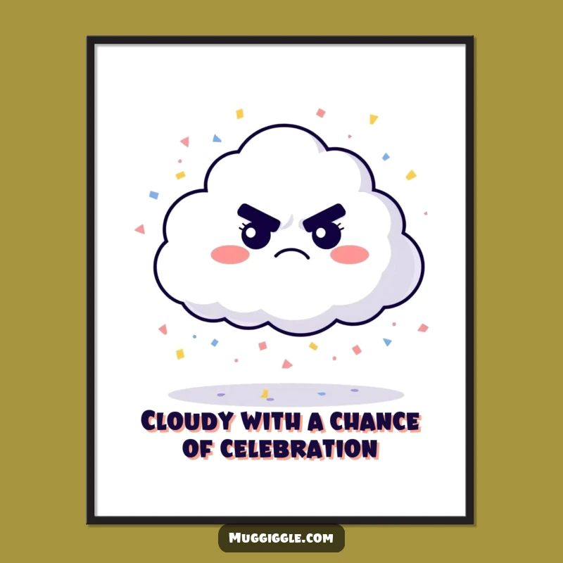 Free Printable Grumpy Cloud Wall Art: Funny Downloadable Decor for a Moody Vibe