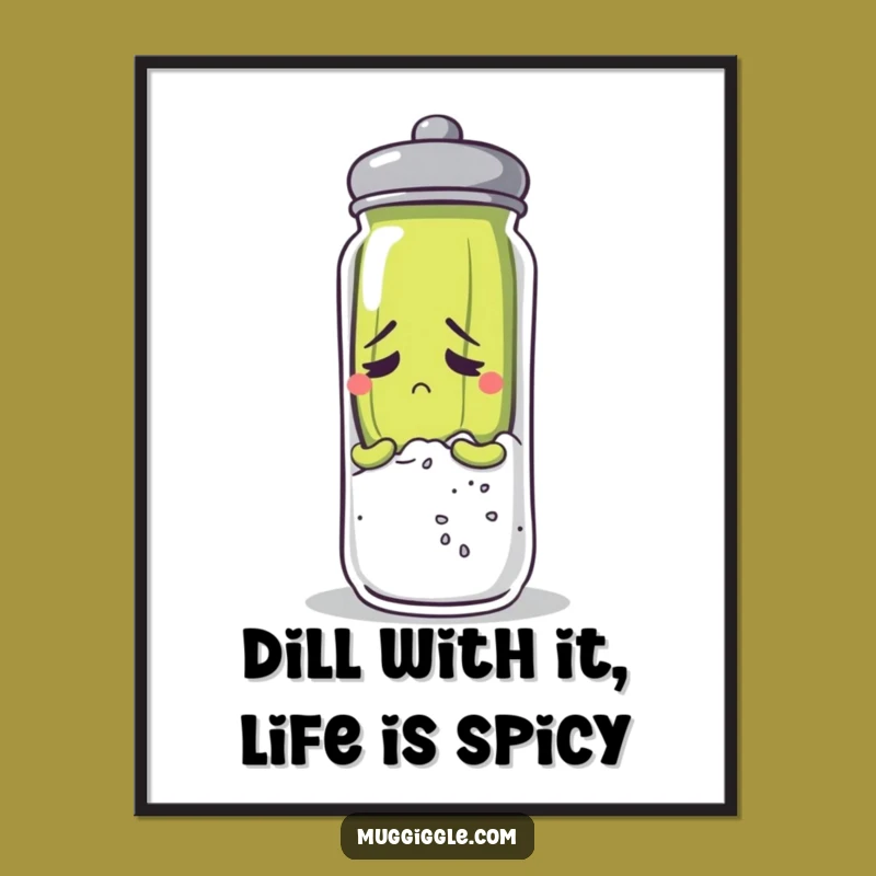 Funny Free Printable Pickle Wall Art: Anxious Hiding Downloadable Decor!