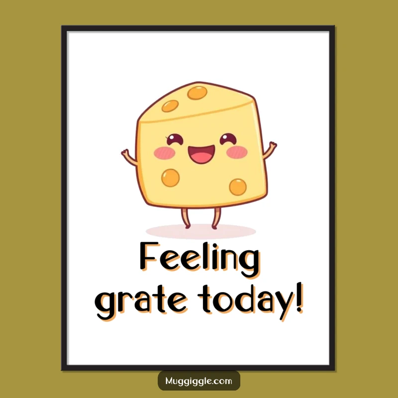 Free Printable Funny Wall Art: Dancing Cheese, Cheesy Downloadable Decor!