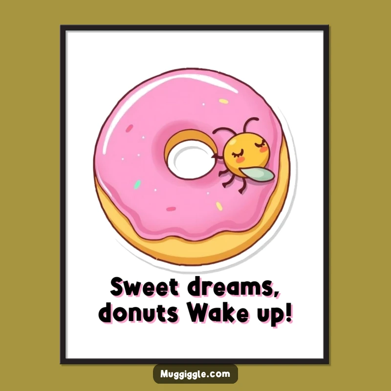 Free Printable Sleepy Donut Wall Art - Funny Downloadable Decor!