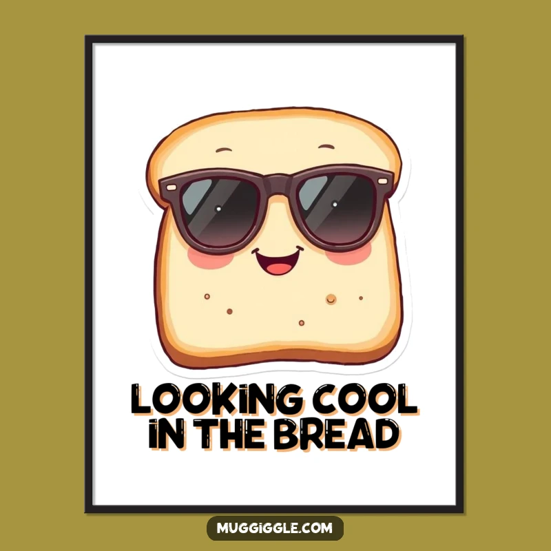 Free Printable Wall Art: Funny Bread with Big Shades for Quirky Decor!