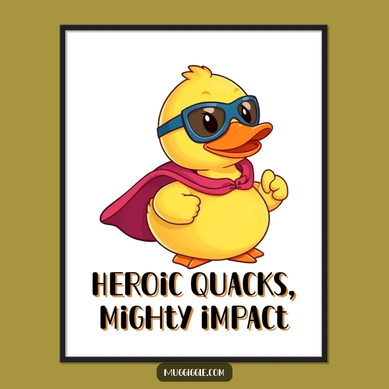 Free Printable Superhero Rubber Ducky Wall Art - Funny Downloadable Decor!