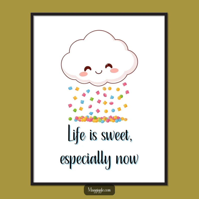Funny Free Printable Candy Rain Wall Art - Cheerful Downloadable Decor for Playful Spaces