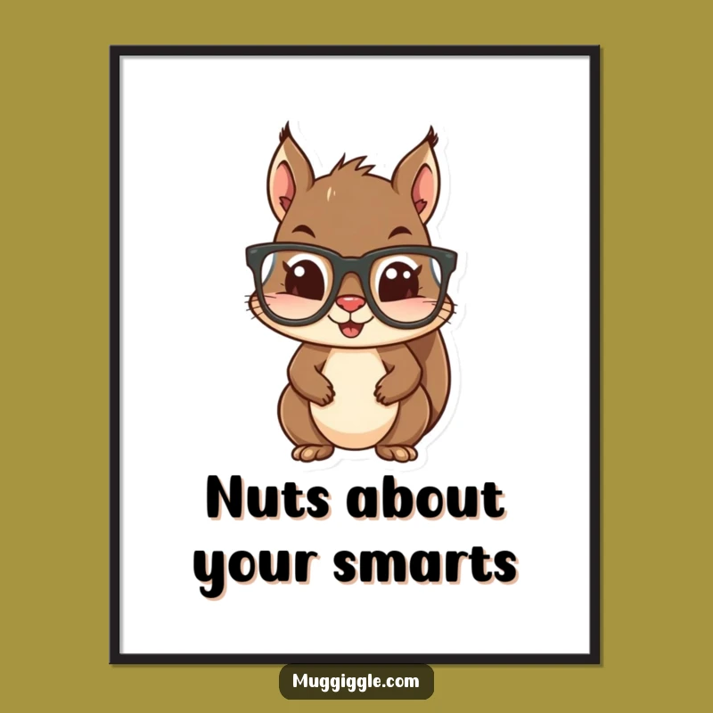 Funny Free Printable Squirrel Spectacles Wall Art - Quirky Downloadable Decor for Whimsical Homes