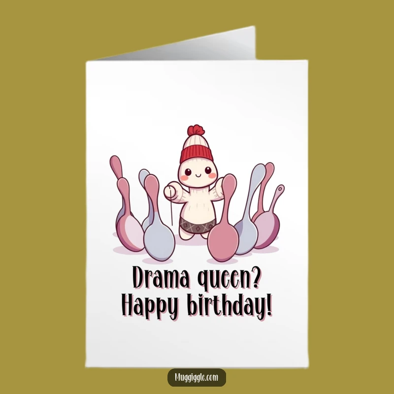 Funny Free Printable Birthday Card: Sock Puppet Drama Surprise Downloadable Gift