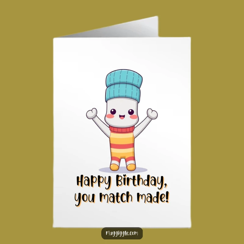 Free Printable Birthday Card: Sock Hat Celebration - Funny Downloadable Gift