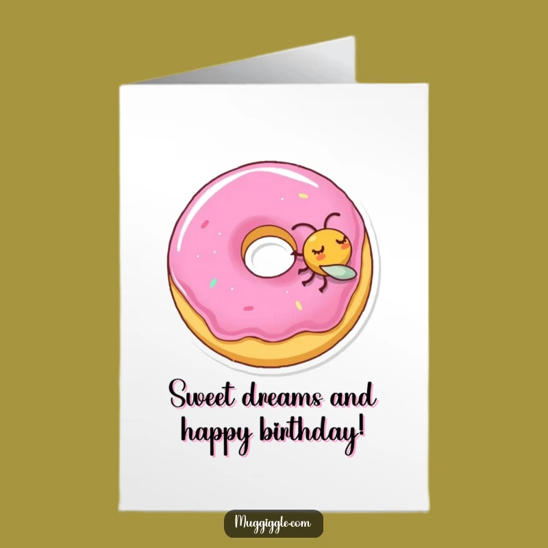 Free Printable Sleeping Donut Birthday Card - Funny Downloadable Gift!