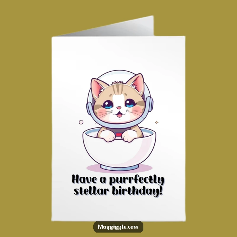 Free Printable Cat Astronaut Birthday Card - Hilarious Downloadable Gift for Space Lovers
