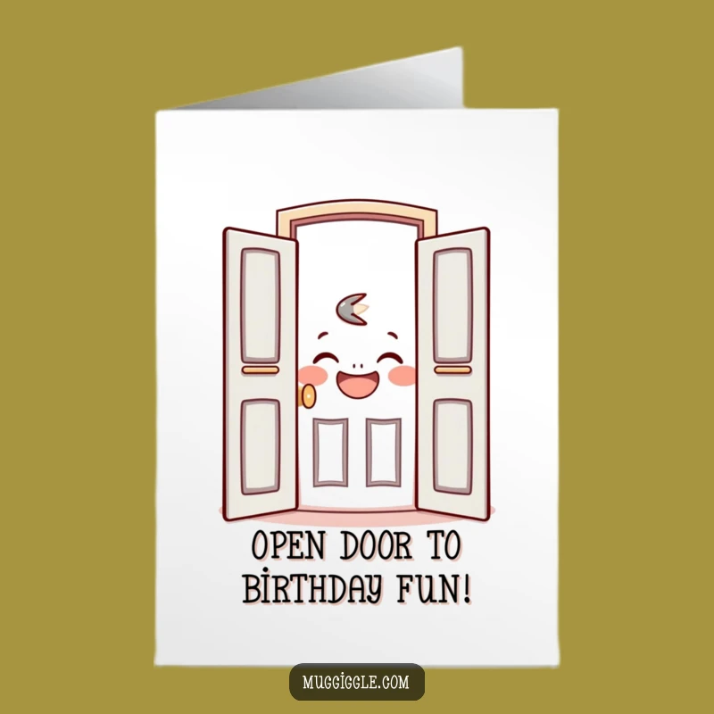 Funny Free Printable Birthday Card: Laughing Door Surprise - Joyful Downloadable Gift!