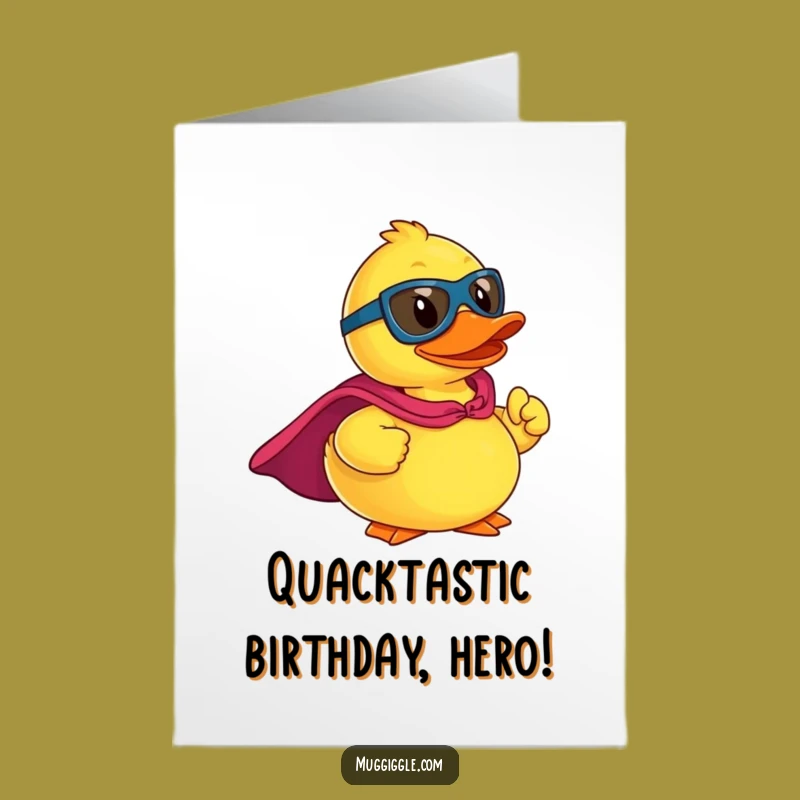 Free Printable Superhero Rubber Ducky Birthday Card - Funny Downloadable Gift!
