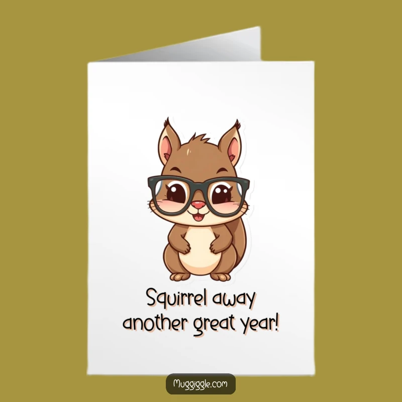 Free Printable Squirrel Spectacles Birthday Card - Hilarious Downloadable Gift for Goofballs