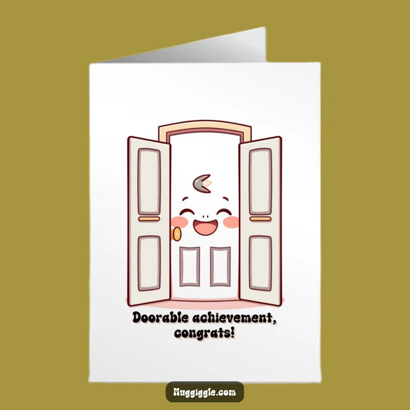 Free Printable Congrats Card: Laughing Door - Welcoming Achievement Downloadable Gift!