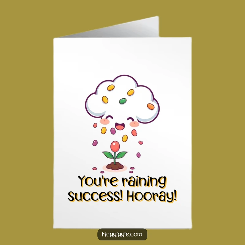 Free Printable Congrats Card: Cloud's Jellybean Blessing, Hilarious Success Design