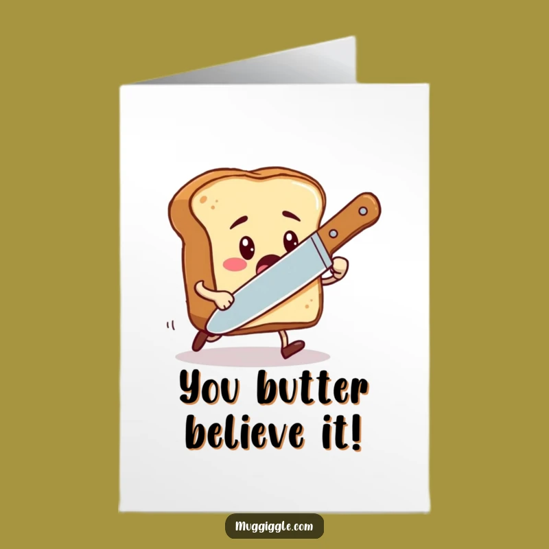 Funny Free Printable Congratulations Card: Toast Escapes Butter for Your Big Win
