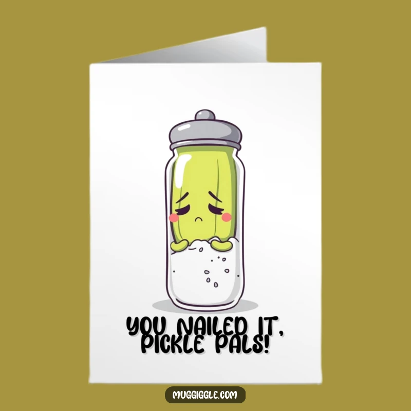 Free Printable Pickle Congrats Card: Funny Anxious Hiding Downloadable!