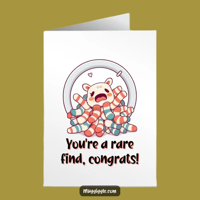 Free Printable Sock Escape Congrats Card: Laundry Portal Surprise Downloadable