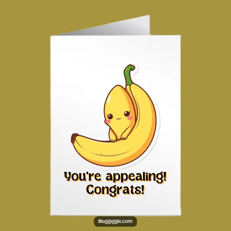 Free Printable Congrats Card: Banana Peel Reveal, Hilarious Achievement Design