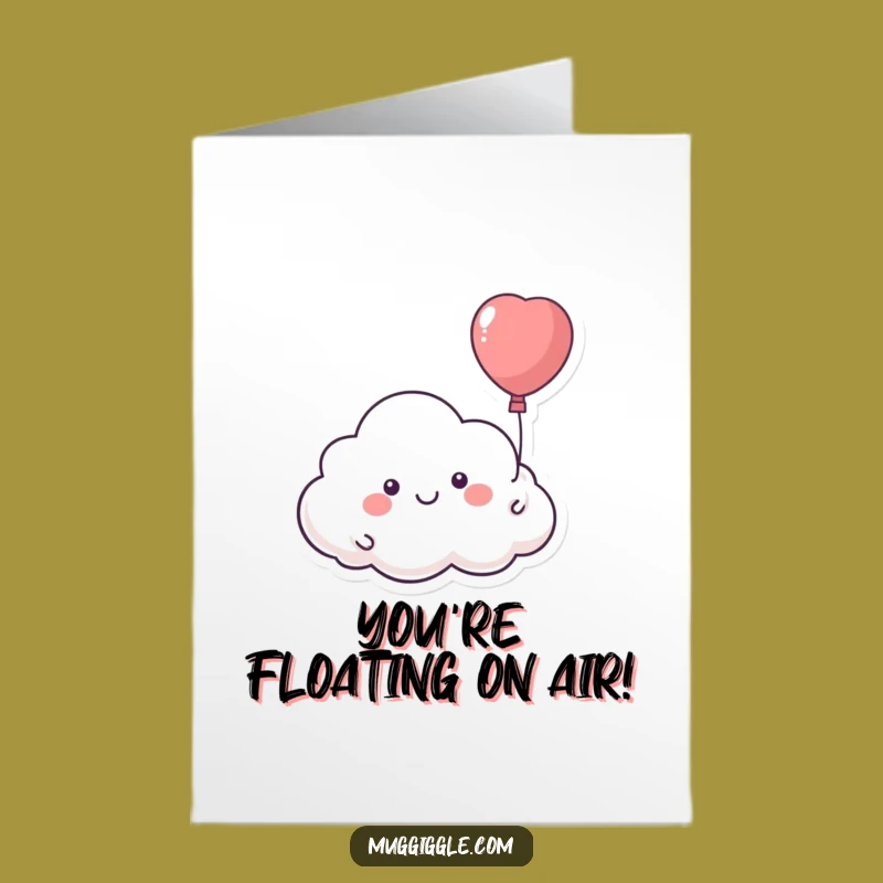 Free Printable Congrats Card: Funny Cloud Balloon Journey Downloadable