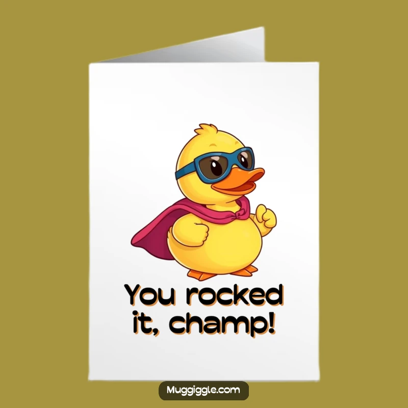 Free Printable Rubber Ducky Hero Card - Funny Congratulations Downloadable Gift!