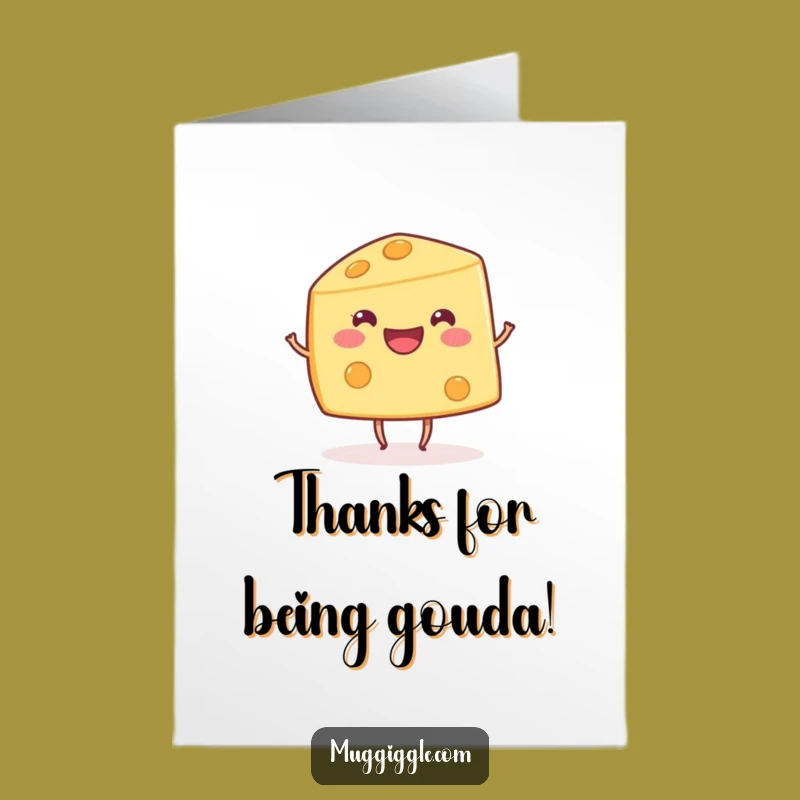 Free Printable Funny Thank You Card: Dancing Cheese, Downloadable Gratitude!