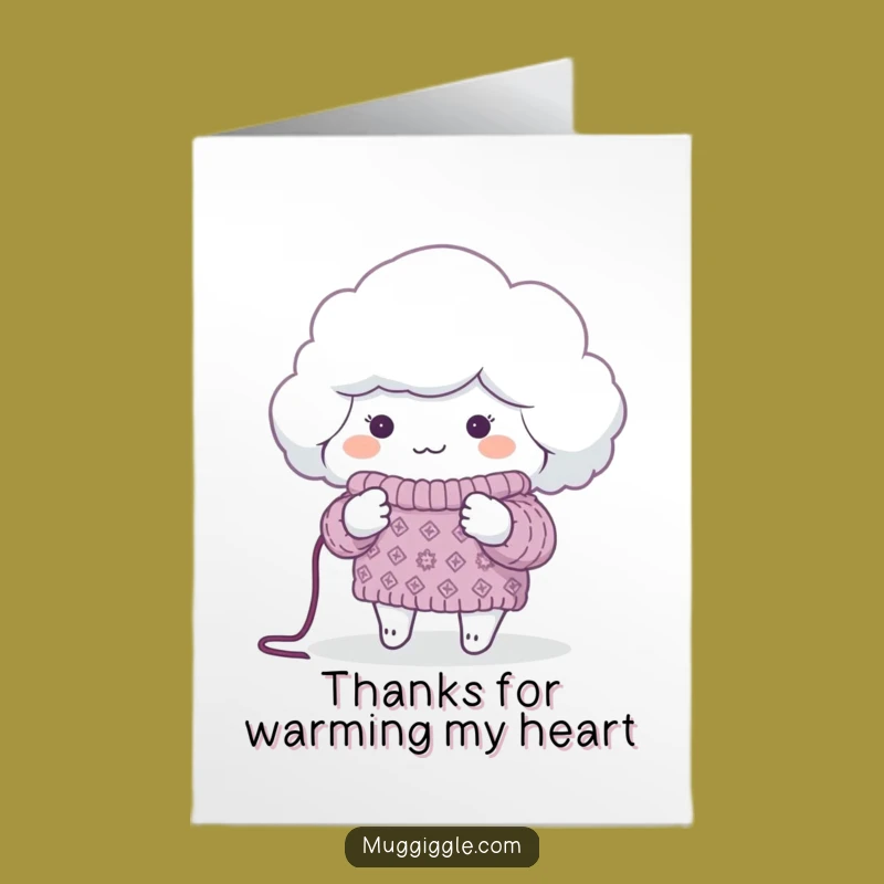 Free Printable Thank You Card: Cloud's Knitted Thanks for a Chilly World