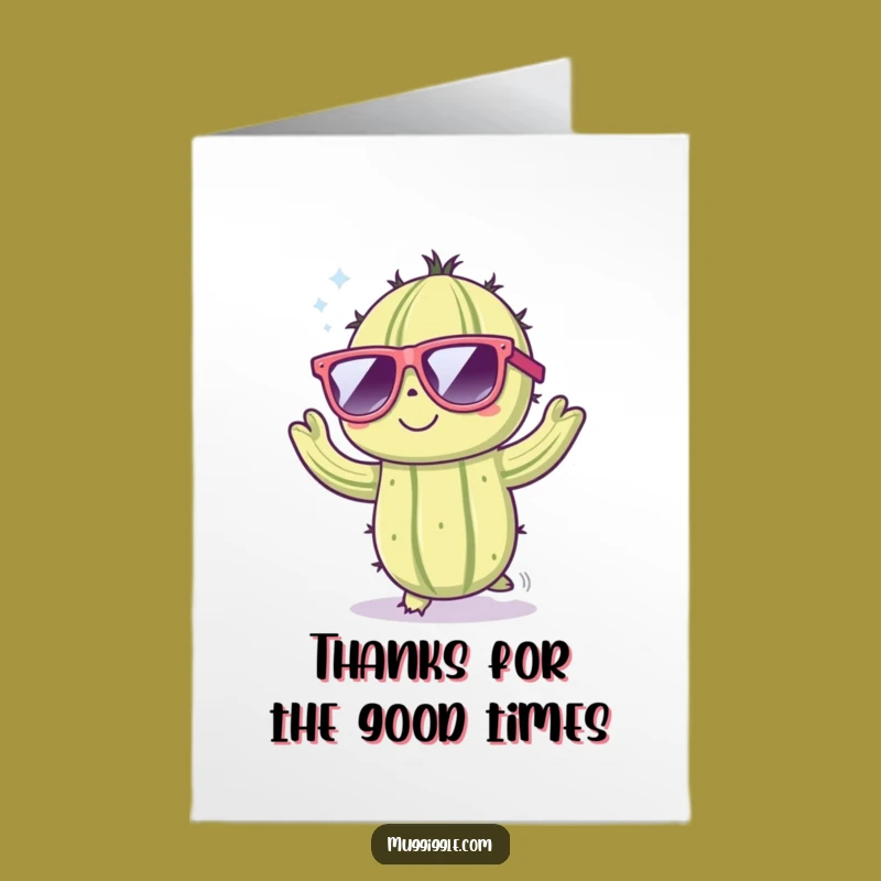Free Printable Thank You Card: Dancing Cactus Says Thanks with Style!