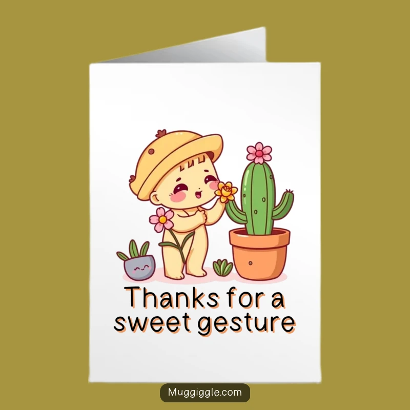 Free Printable Thank You Card: Funny Taco Cactus Thanks Downloadable