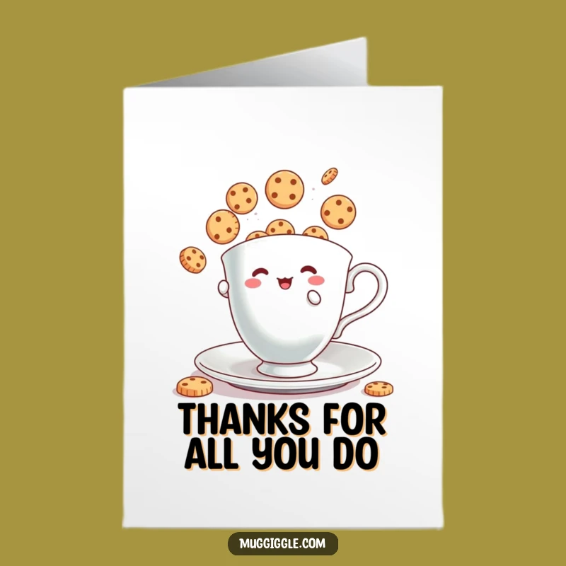 Funny Free Printable Thank You Card: Teacup's Cookie Catch for Your Kindness!