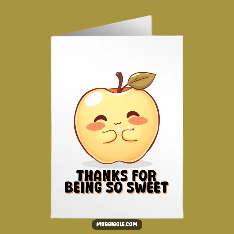 Free Printable Thank You Card: Apple's Big Button Hug for Your Kindness