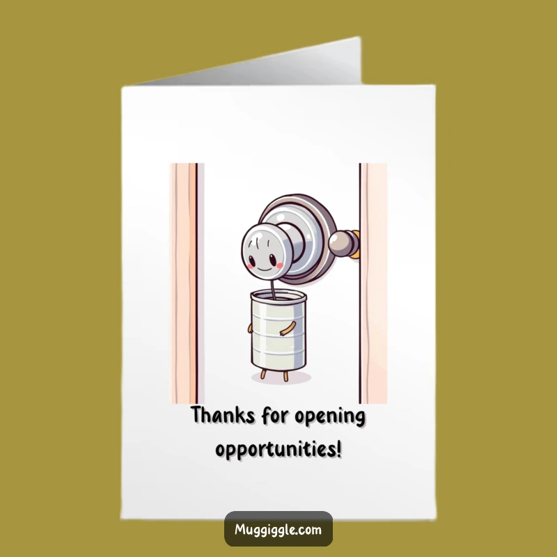 Free Printable Thank You Card: Doorknob's Effort - Funny Downloadable Gift
