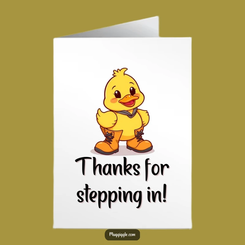 Free Printable Funny Thank You Card: Clumsy Duck Boots, Downloadable Appreciation!