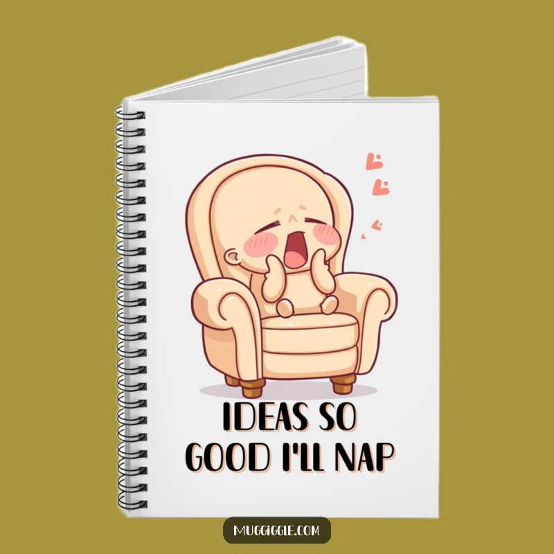 Funny Armchair Ideas Notebook: Sleepy Character Journal, Perfect Funny Gift