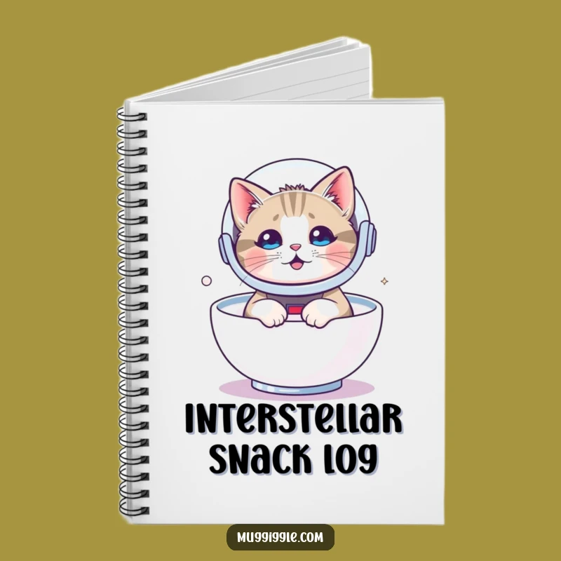 Funny Astronaut Cat Notebook - Record Your Galactic Adventures!