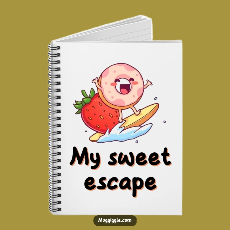 Funny Donut Surf Notebook: Exciting Journal for Sweet Ideas and Adventures