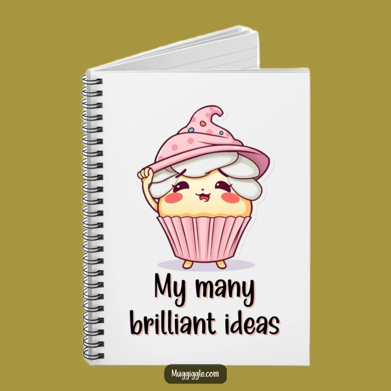 Funny Flustered Cupcake Too Many Hats Notebook - Jot Down Funny Ideas