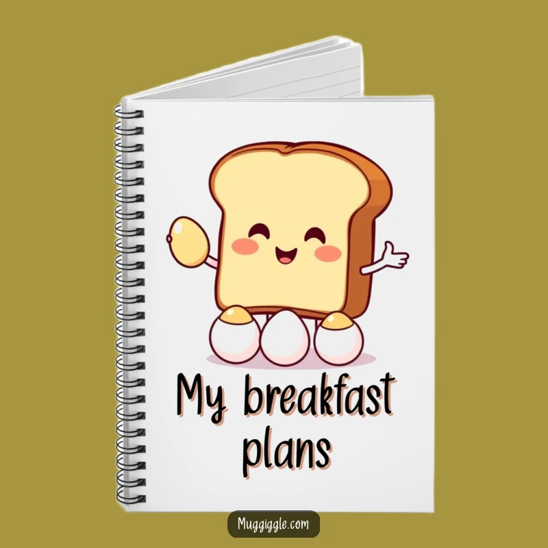 Funny Juggling Toast Notebook: Jot Down Your Breakfast Ideas