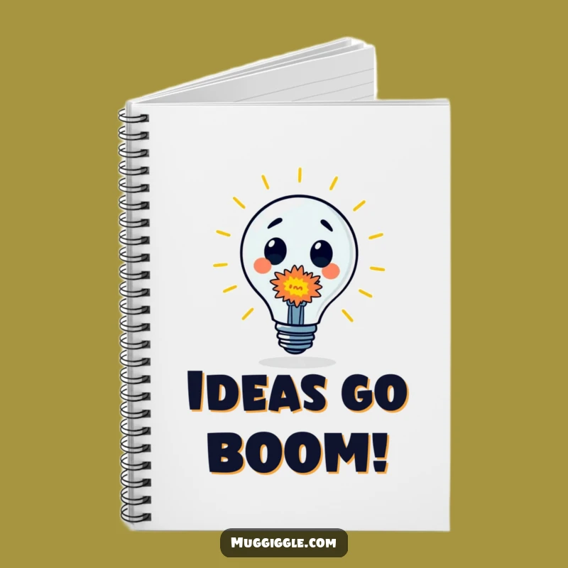 Funny Lightbulb Notebook: Idea Journal, Surprise Explosion Diary
