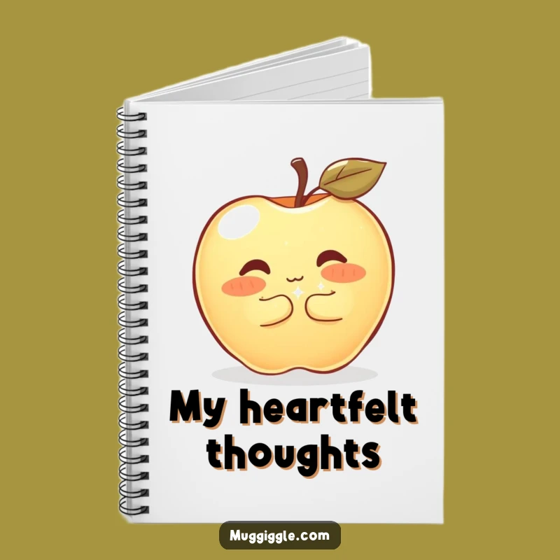 Funny Shy Apple Notebook: Journal Your Sweet Thoughts and Ideas