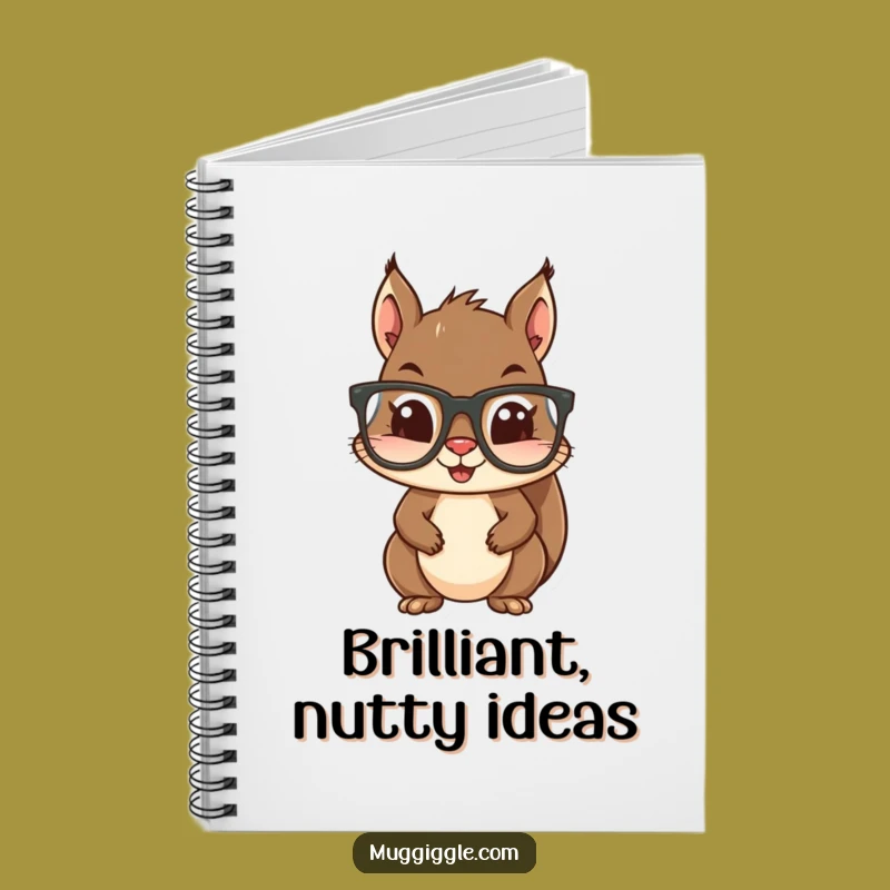 Funny Squirrel Glasses Notebook - Jot Down Your Wild Ideas!