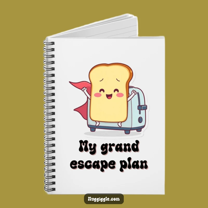 Funny Toast Adventure Notebook - Jot Down Ideas with a Heroic Flair!