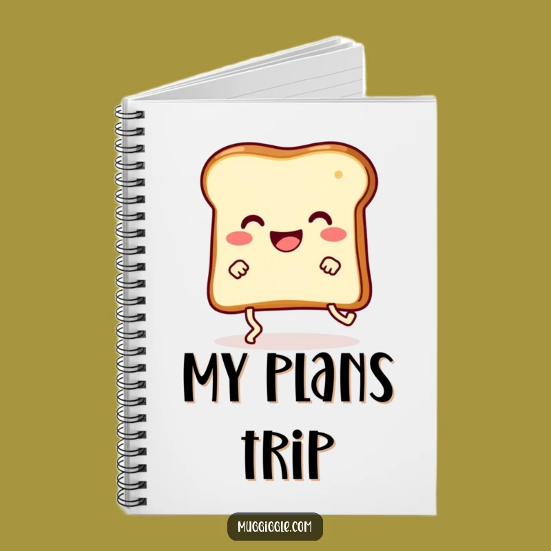 Funny Toast Trip Notebook: Jot Down Laughs with this Clumsy Toast