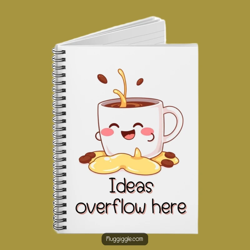 Funny Giggling Mug Notebook: Decorative Spill, Journal for Coffee Lovers' Ideas