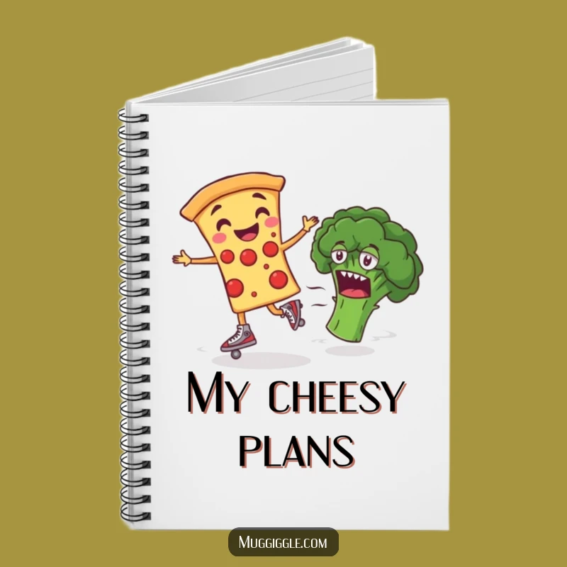 Funny Pizza Skater Notebook: Jot Down Your Funny Foodie Thoughts