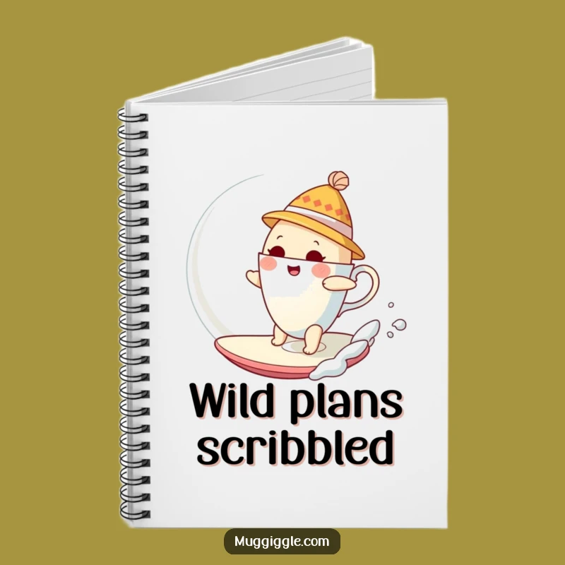 Surreal Ideas Funny Notebook: Teacup Bubble Journal, Humorous Writing Gift